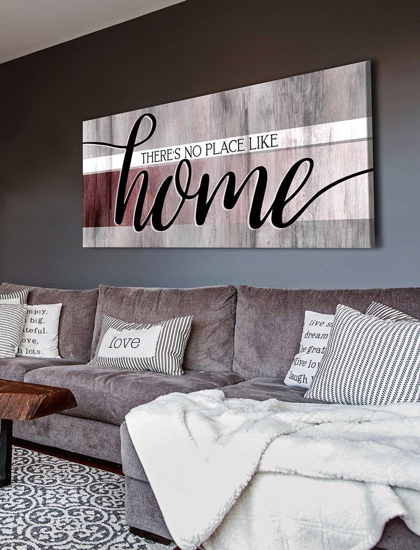 Home Wall Art: There's No Place Like Home V9 (Wood Frame Ready To Hang) - Sense for Decor