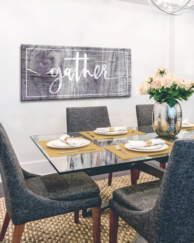 Kitchen Wall Art: Gather Wall Art (Wood Frame Ready To Hang) - Sense for Decor