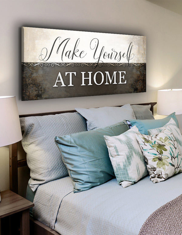 Home Wall Art Make Yourself At Home (Wood Frame Ready To Hang) Sense