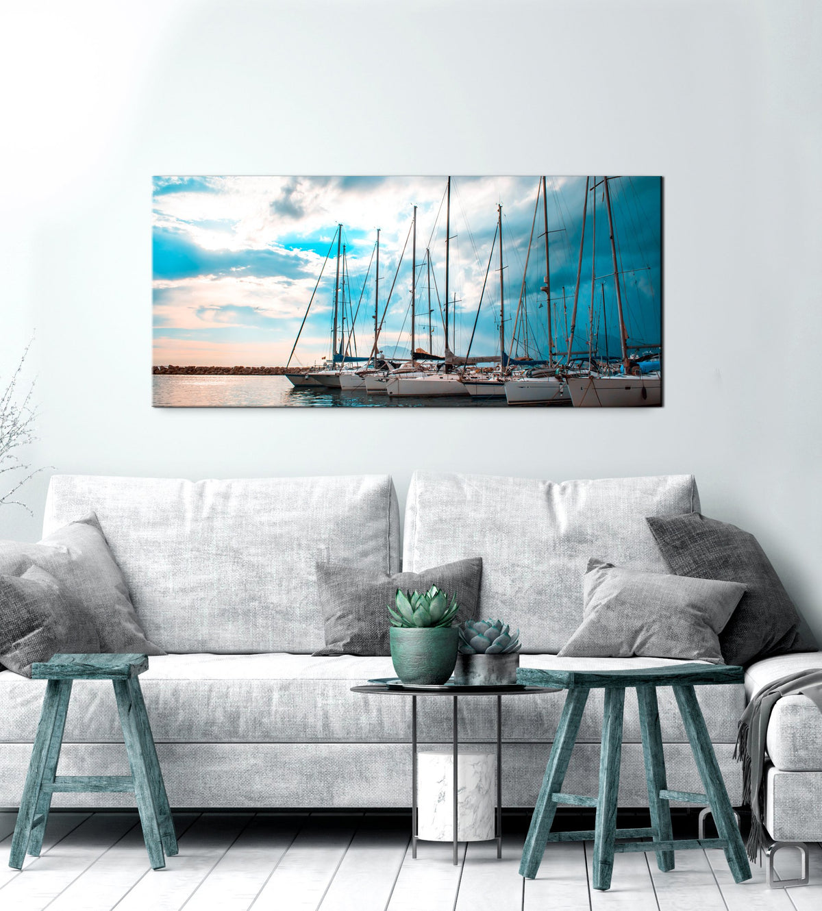 Sailboat Canvas & Woodframe newest