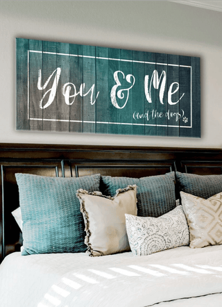 Pet Wall Art: You Me & The Dogs (Wood Frame Ready To Hang) - Sense for Decor