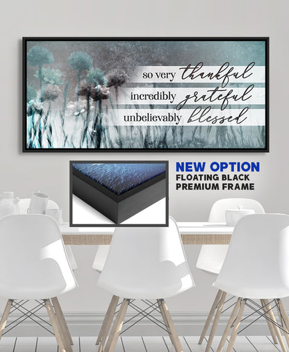 Christian Wall Art: So Very Thankful V21 (Wood Frame Ready To Hang)