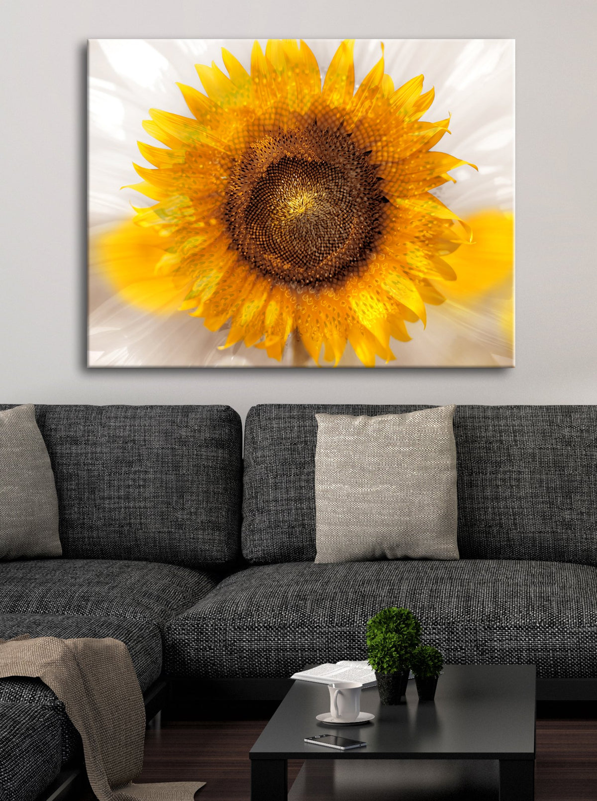 Flower Wall Art: Sunflower Pop (Wood Frame Ready To Hang) - Sense for Decor