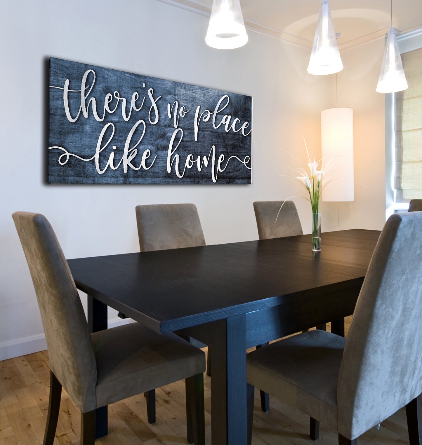 Home Wall Art: There's No Place Like Home V2 (Wood Frame Ready To Hang)