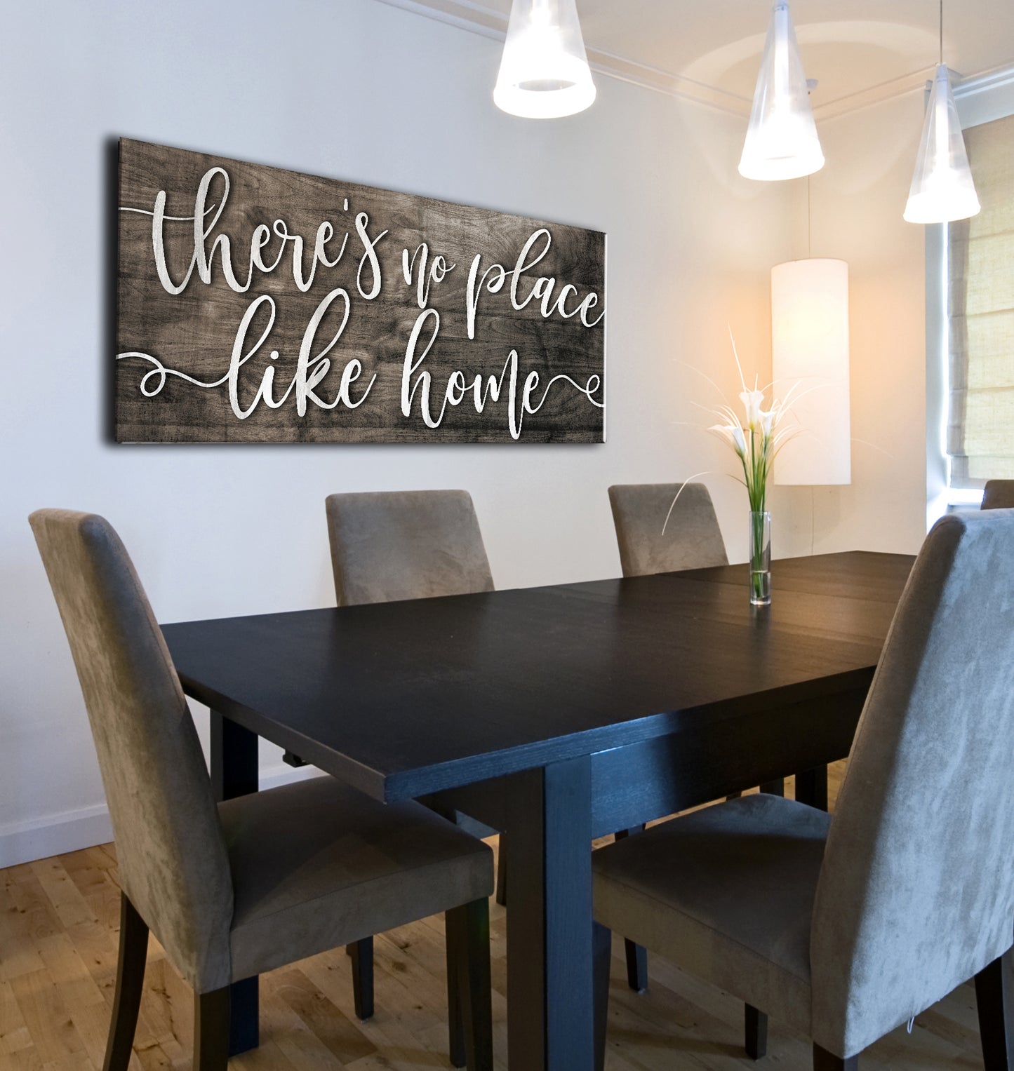 Home Wall Art: There's No Place Like Home V2 (Wood Frame Ready To Hang)