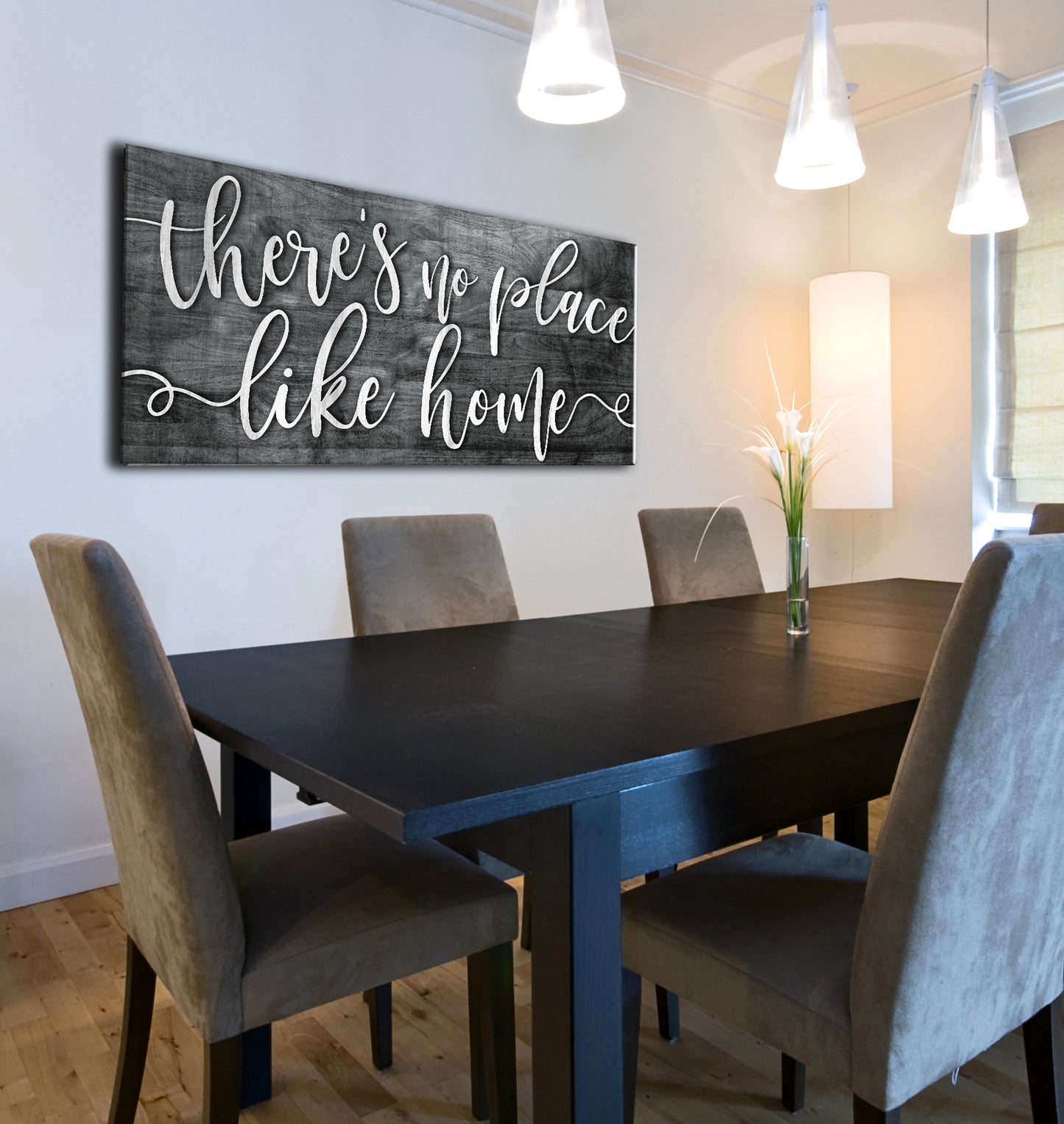 Home Wall Art: There's No Place Like Home V2 (Wood Frame Ready To Hang)