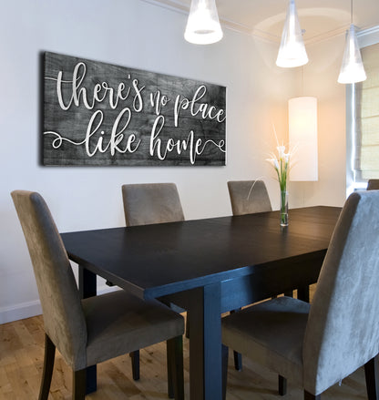 Home Wall Art: There's No Place Like Home V2 (Wood Frame Ready To Hang)
