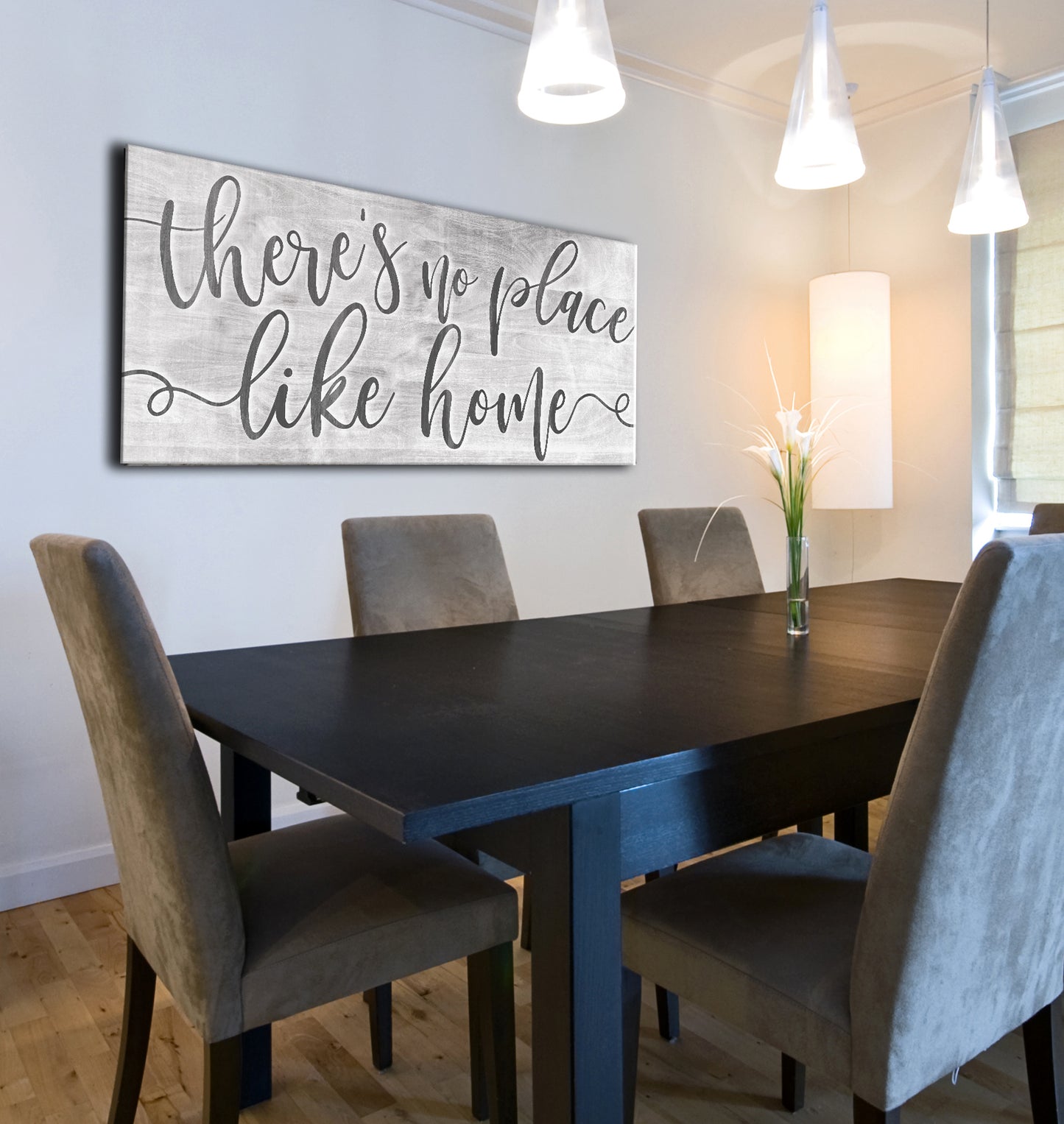 Home Wall Art: There's No Place Like Home V2 (Wood Frame Ready To Hang)