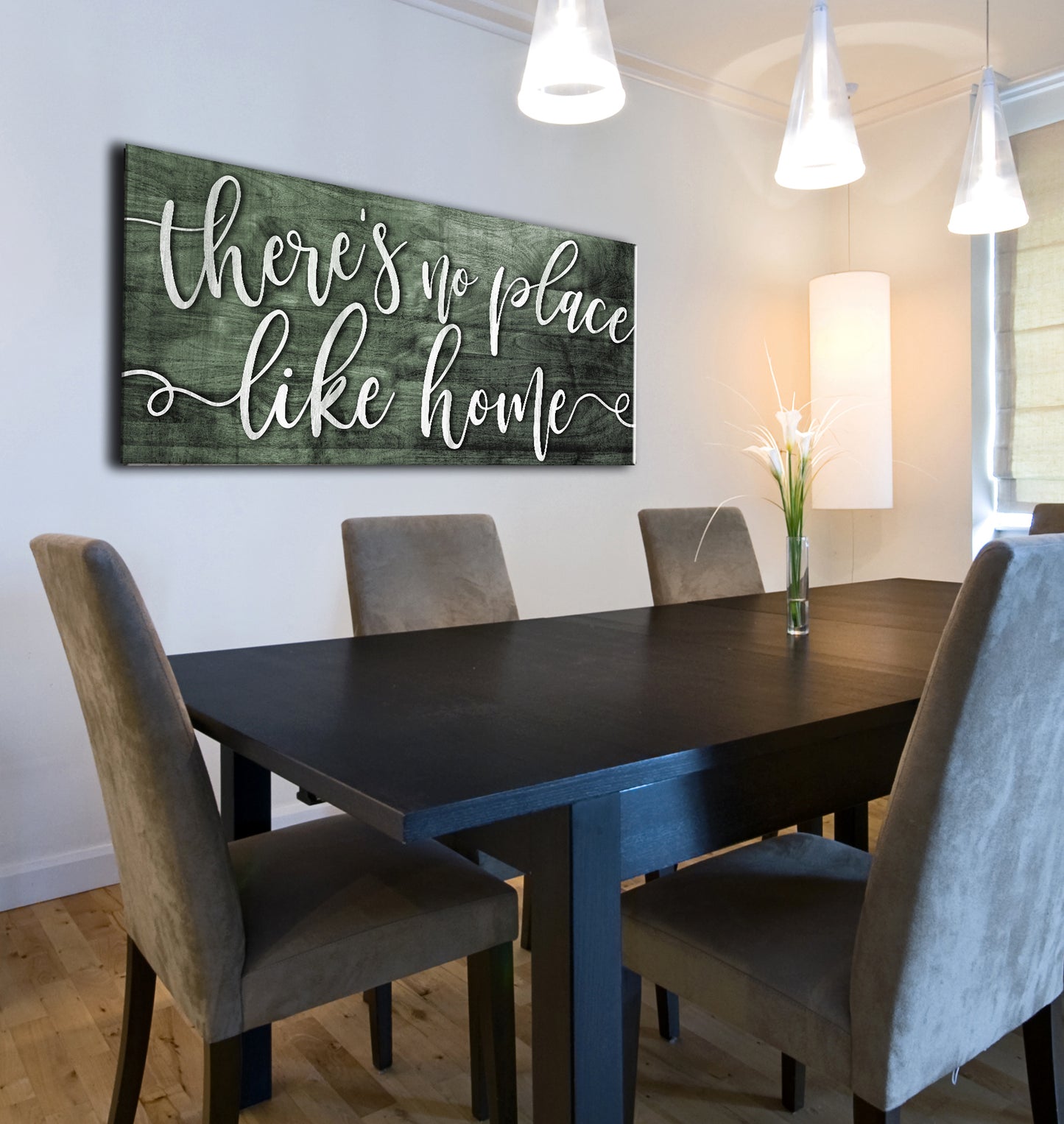 Home Wall Art: There's No Place Like Home V2 (Wood Frame Ready To Hang)