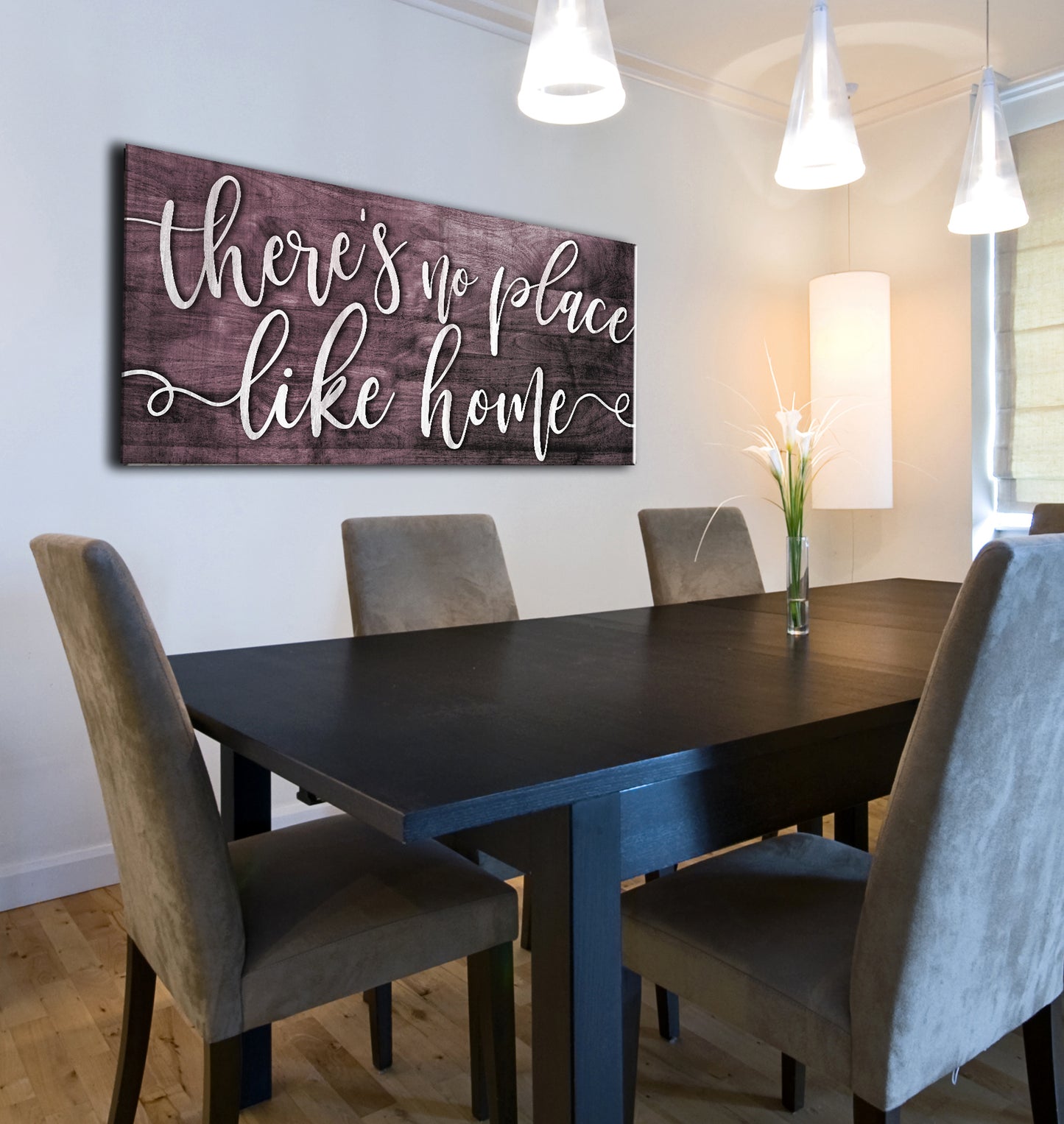 Home Wall Art: There's No Place Like Home V2 (Wood Frame Ready To Hang)