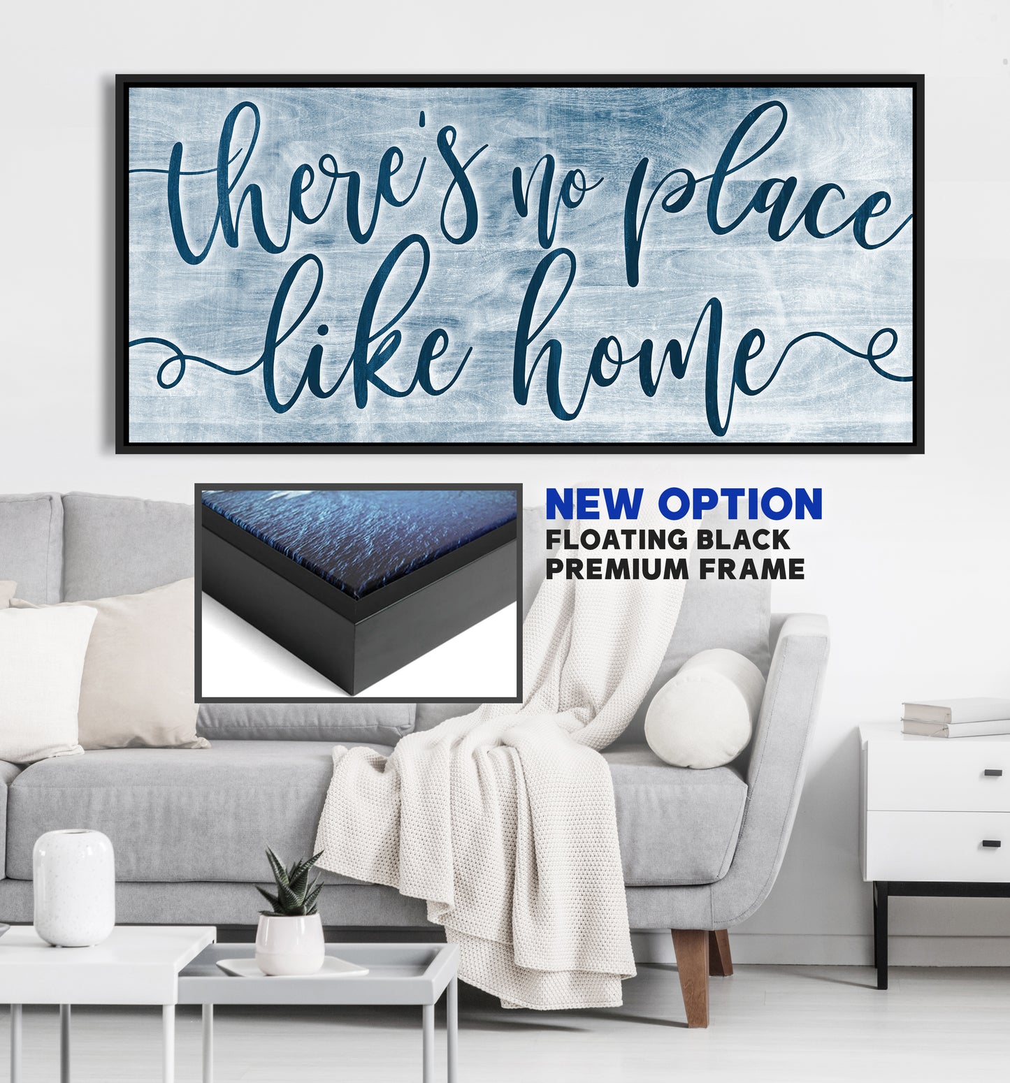 Home Wall Art: There's No Place Like Home V2 (Wood Frame Ready To Hang)