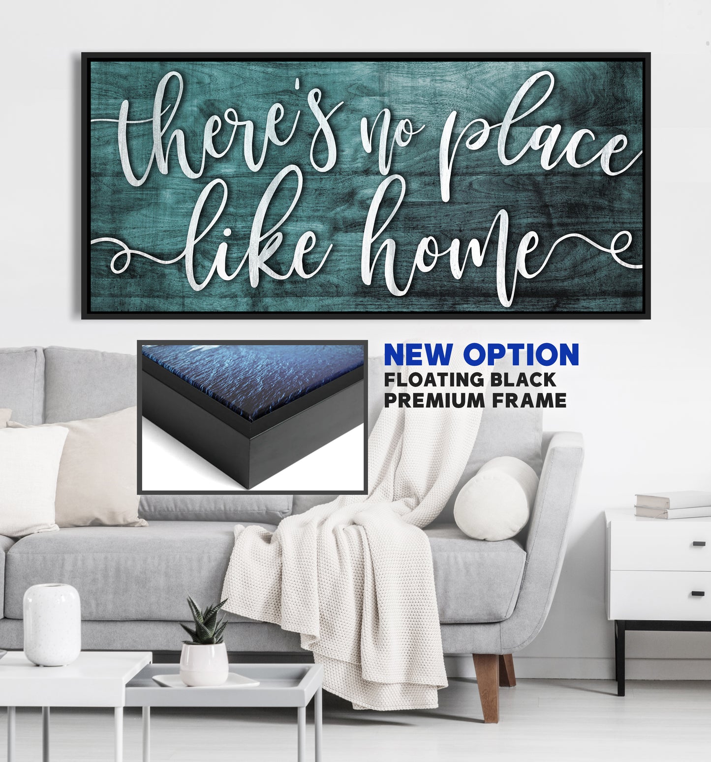 Home Wall Art: There's No Place Like Home V2 (Wood Frame Ready To Hang)