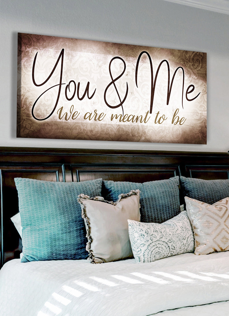 Coffee Wall Art: You Me & A Cup of Tea (Wood Frame Ready To Hang